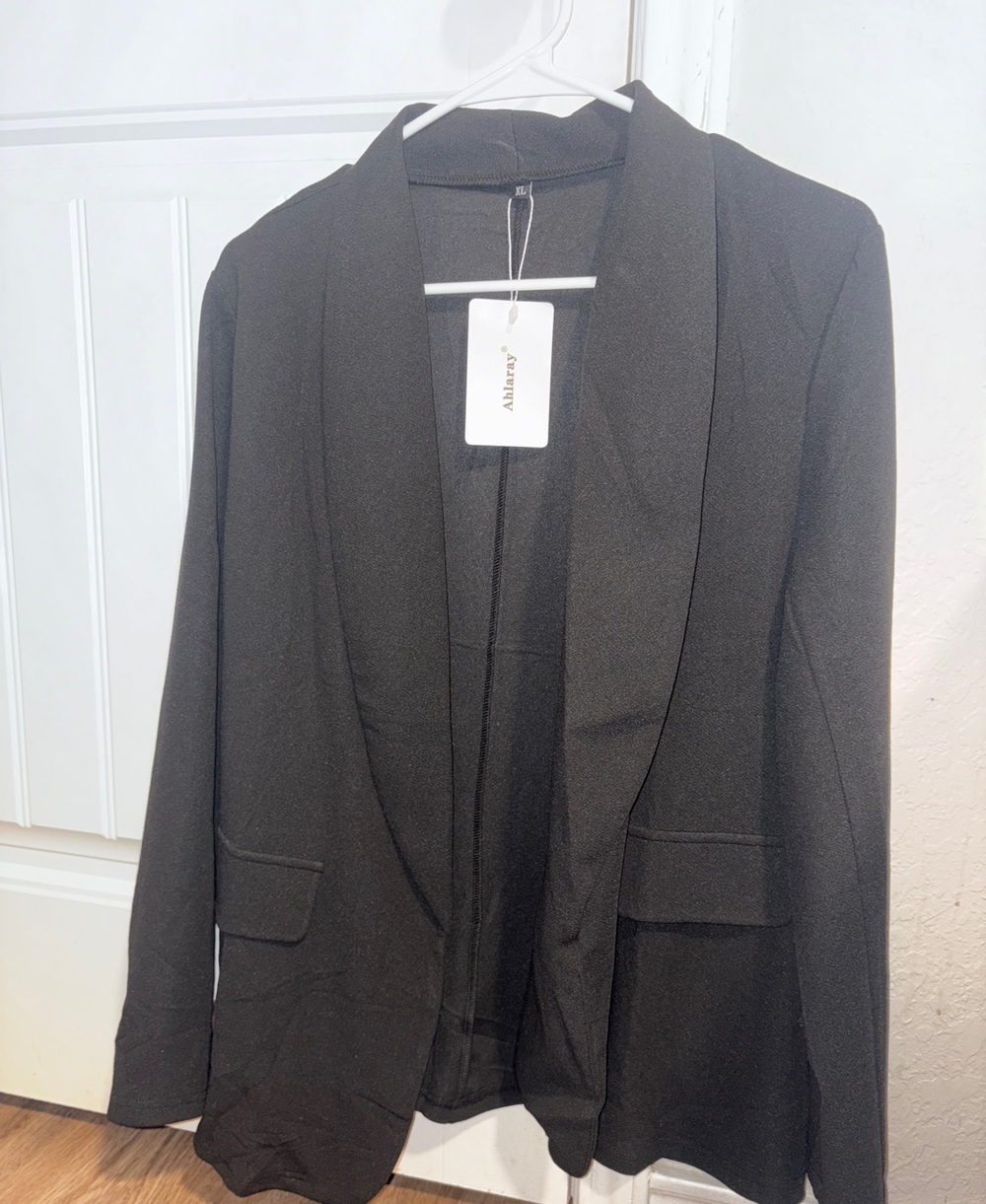 Black Open-Front Blazer Jacket